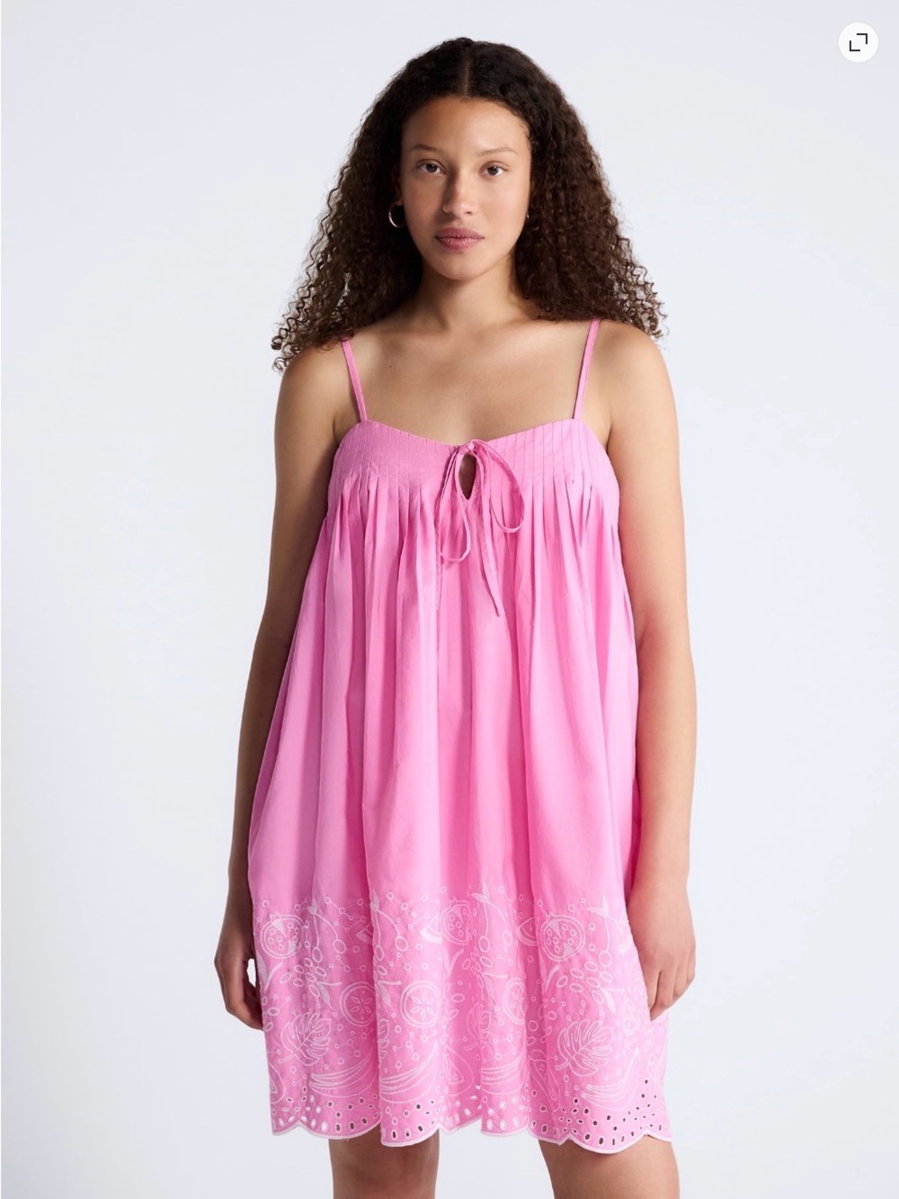Free Assembly Women’s Cotton Pintuck Mini Dress